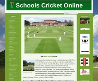 Schoolscricketonline.co.uk(Comprehensive & free coverage of schools cricket) Screenshot