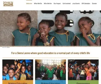 Schoolsforsalone.org(Advancing quality education in Sierra Leone through local partnerships) Screenshot