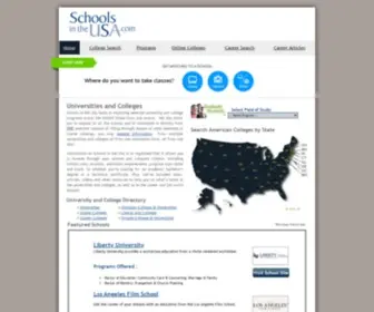Schoolsintheusa.com(Universities and Colleges) Screenshot