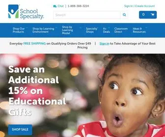 Schoolspecialty.com(School Supplies and Teacher Supplies) Screenshot