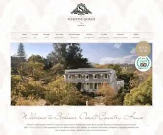 Schooneoordt.co.za(The best of Swellendam Accommodation at Schoone Oordt Country House) Screenshot