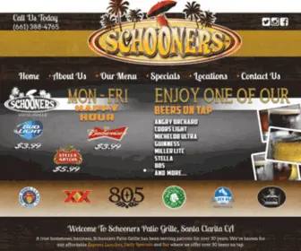 Schoonerssantaclarita.com(Schooners Patio Grille) Screenshot