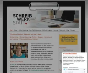 SChreibwerkstatt.co.at(Texte fürs Studium) Screenshot
