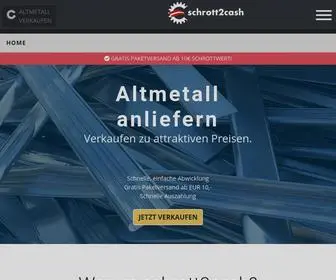 SChrott2Cash.at(Altmetall Ankauf Online zu Bestpreisen) Screenshot
