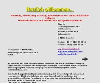 Schudzich.de(Elektrotechnik Schaltanlagen Steuerung Revision Installation Dienstleistung) Screenshot