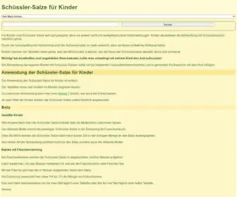 Schuessler-Salze-Fuer-Kinder.de(Schüssler) Screenshot