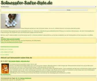 Schuessler-Salze-Liste.de(Schüssler) Screenshot