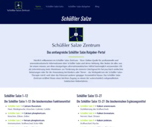 Schuessler-Salze-Zentrum.de(Das umfangreiche Schüßler Salze Ratgeber) Screenshot