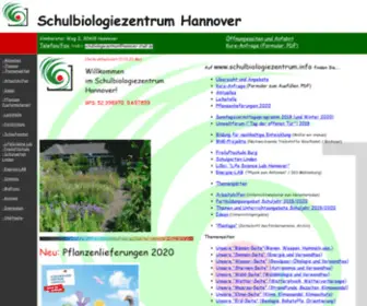 Schulbiologiezentrum.info(Hannover) Screenshot