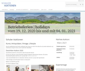 Schulerauktionen.ch(Versteigerungen in Zürich) Screenshot