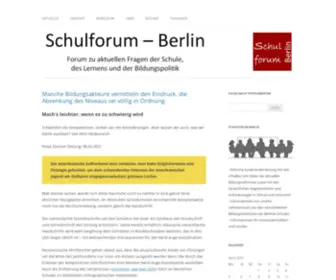 Schulforum-Berlin.de(Forum zu aktuellen Fragen der Schule) Screenshot