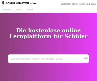 Schulminator.com(Die kostenlose online Lernplattform für Schüler und Lehrer) Screenshot