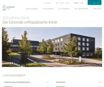 Schulthess-Klinik.ch(Schulthess Klinik) Screenshot
