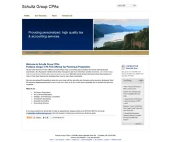 SchultzgroupcPas.com(Portland CPA Firm offering Tax Preparation) Screenshot