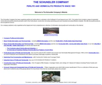 Schundler.com(Schundler Company Perlite and Vermiculite Products) Screenshot