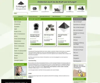 Schungit-Energiesteine.de(Schungit-Produkte für jeden Zweck) Screenshot