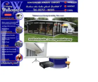 Schutzdach.com(Camping Wallenstein) Screenshot