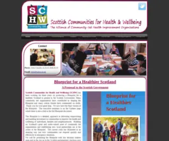 SCHW.co.uk(Scottish Communities for Health and Wellbeing) Screenshot