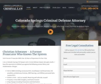 SChwanerlaw.com(Colorado Springs Criminal Defense & DUI Lawyer) Screenshot