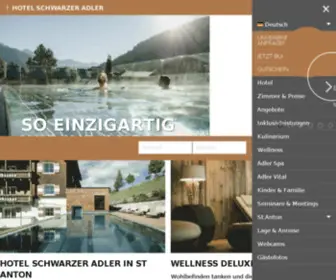 SChwarzeradler.com(Willkommen im Hotel Schwarzer Adler in St Anton am Arlberg. Das 4 Sterne Superior Hotel) Screenshot