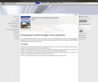 SChweizerbart.de(Schweizerbart science publishers) Screenshot