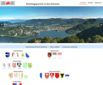 SChweizerkantone.ch(Das Einstiegsportal in die Schweiz) Screenshot