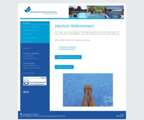 SChwimmbad-Alzey.de(Wartbergbad und Schwimmhalle Alzey Betriebsgesellschaft mbH) Screenshot