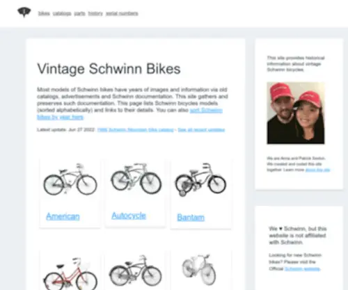 SChwinncruisers.com(Vintage Schwinn Bikes) Screenshot