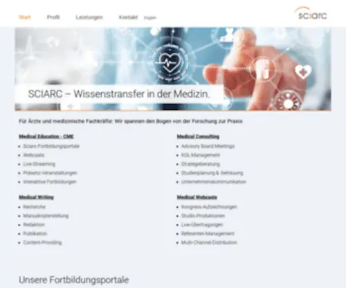 Sciarc.de(Wissenstransfer in der Medizin) Screenshot