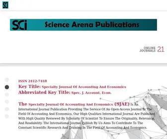 Sciarena.com(Science Arena Publications) Screenshot