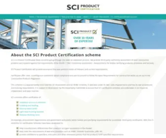 Scicerts.com(SCI Product Certification scheme) Screenshot