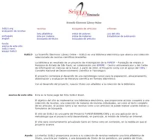 Scielo.org.ve(Scientific Electronic Library Online) Screenshot