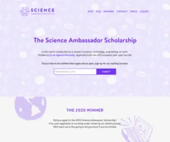 Scienceambassadorscholarship.org(The Science Ambassador Scholarship) Screenshot