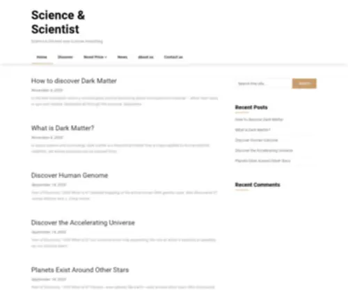 Scienceandscientist.com(Science & Scientist) Screenshot