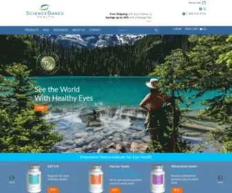 Sciencebasedhealth.com(Quality Nutritional Supplements for Dry Eye Relief and Macular Health) Screenshot