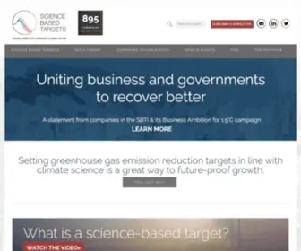 Sciencebasedtargets.org(Ambitious corporate climate action) Screenshot