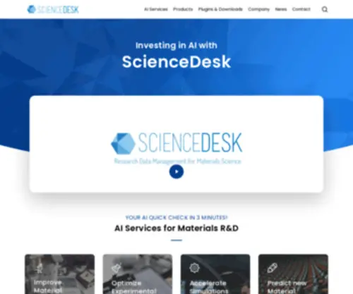Sciencedesk.net(The Data Management of the Future) Screenshot