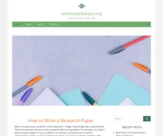 Sciencedictionary.org(Tips And Hints To Write An Effective Research Paper Easily) Screenshot