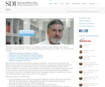 Sciencedocs.com(SBIR Grant Writer NIH NSF DoD Academic Grants and Publication Supprt) Screenshot