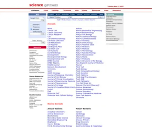 Sciencegateway.org(Science gateway) Screenshot