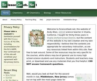 Sciencegeek.net Screenshot