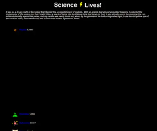 Sciencelives.com(Online) Screenshot
