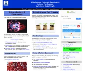 Sciencemadesimple.com(Science Projects and Articles by Science Made Simple) Screenshot