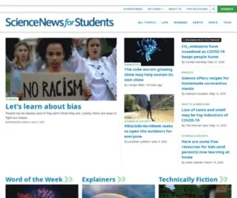 Sciencenewsforkids.org(Science News for Students) Screenshot