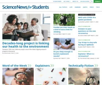 Sciencenewsforstudents.org(Science News for Students) Screenshot