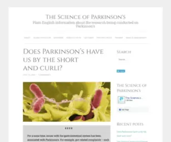 Scienceofparkinsons.com(Plain English information about the research being conducted on Parkinson's) Screenshot