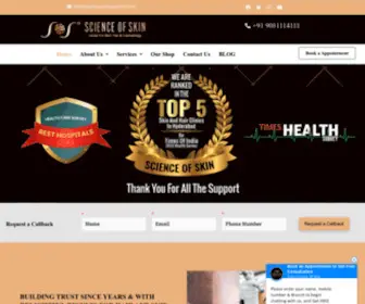 Scienceofskinclinic.com(Best Skin and Hair Clinic in Hyderabad) Screenshot