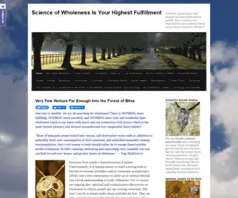 Scienceofwholeness.org(Science of Wholeness is your highest fulfillment) Screenshot