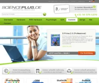 Scienceplus.de(Europas nr.1 Shop für Wissenschaftliche Software) Screenshot