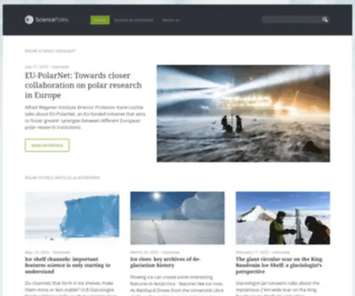 Sciencepoles.org(Polar science magazine) Screenshot